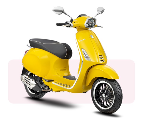 Motor Bike Rentals, Vespa Sprint ABS (2022), best driver and best tour in Bali - Duniabooking